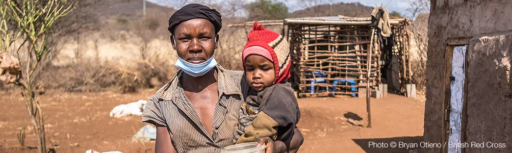 Mother and child supported by Red Cross programme in Kenya